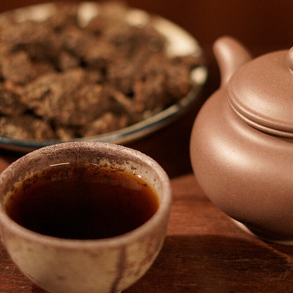 Guangxi Hei Cha Aged Liu Pao Liu Bao Lao Cha Tou Golden Bud Nugget Dark Tea 500g