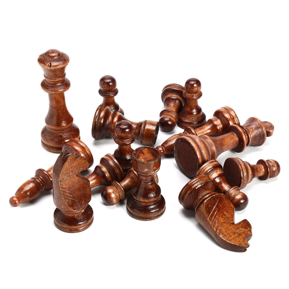 New Wooden International Chess Set 32 Pieces 6 Different Size Available 2 Colour