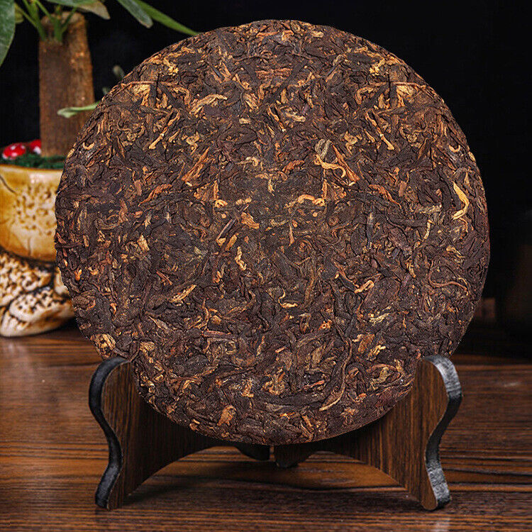 Aged Pu'er Banzhang Ancient Tree Ripe Tea Pu'er Tea Cake Yunnan Qizi Cake Tea