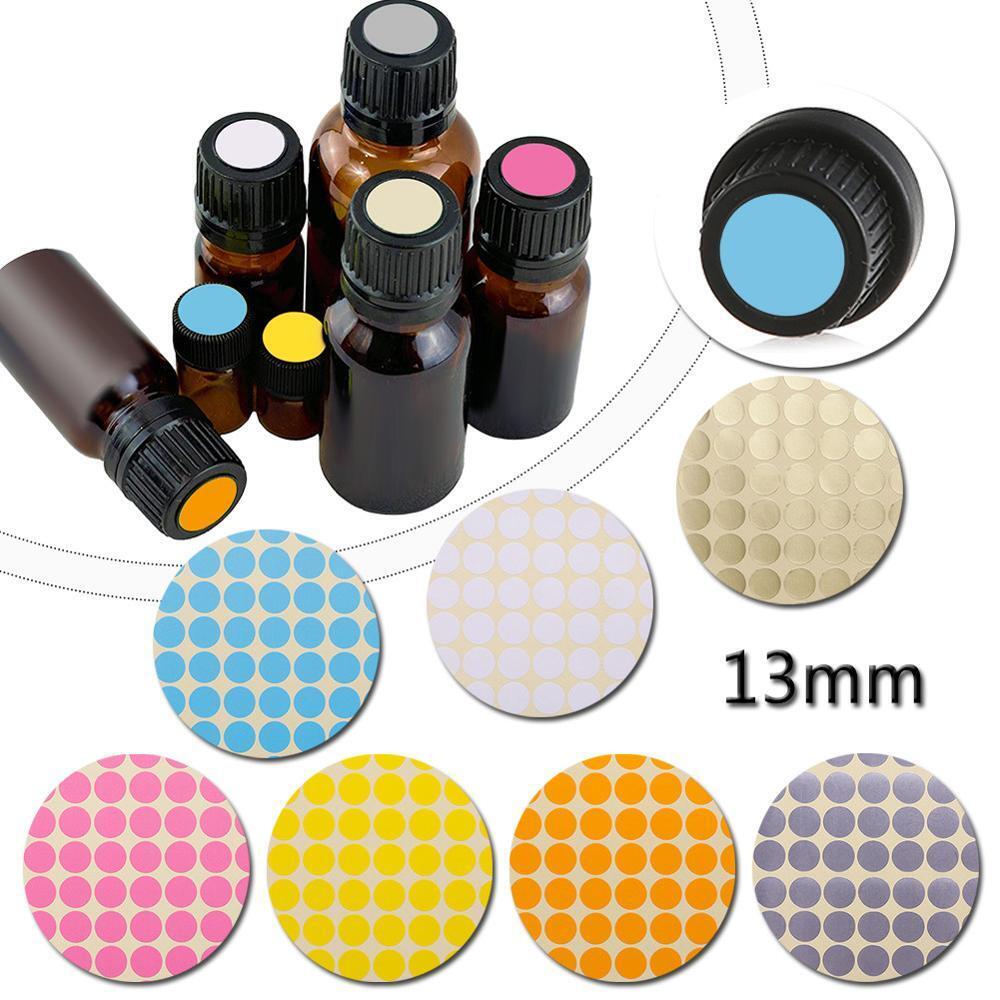 Paper Stickers 132Pcs Colorful Sheets Glass Essential Oil Bottle Caps Lid Labels