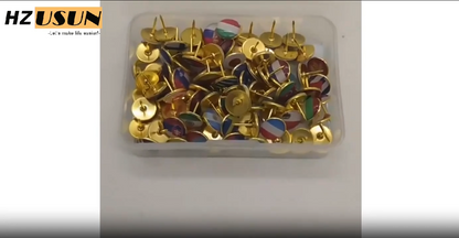 Board Marker Thumbtack 194Pcs Different Countries Map Tacks Nation Flag Pushpins