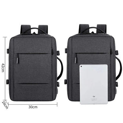 Men Backpack Charging Male Laptop Business Travel Back Pack Luggage Bag