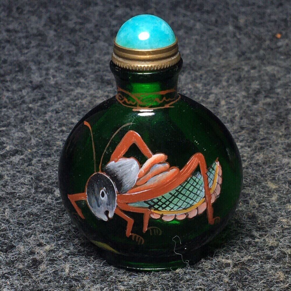 Ancient Chinese handmade interior painting ancient glazed snuff bottle