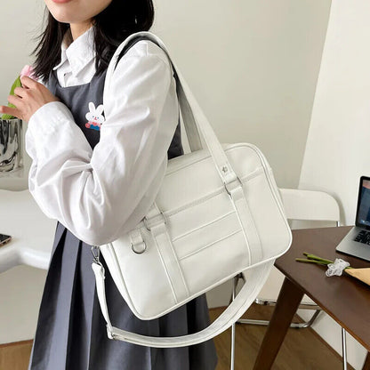 Student Bag Handbag School Student Bag Shoulder Bag PU Women's Computer Bag