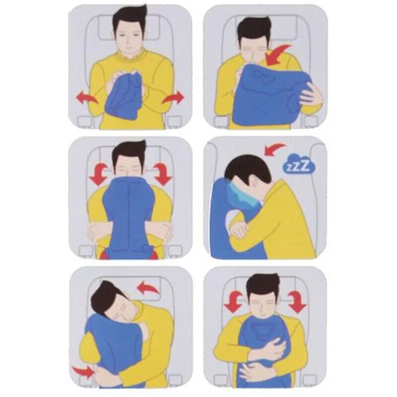 Inflatable Travel Sleeping Bag Neck Pillow Men Women Airplane Train Sleeping