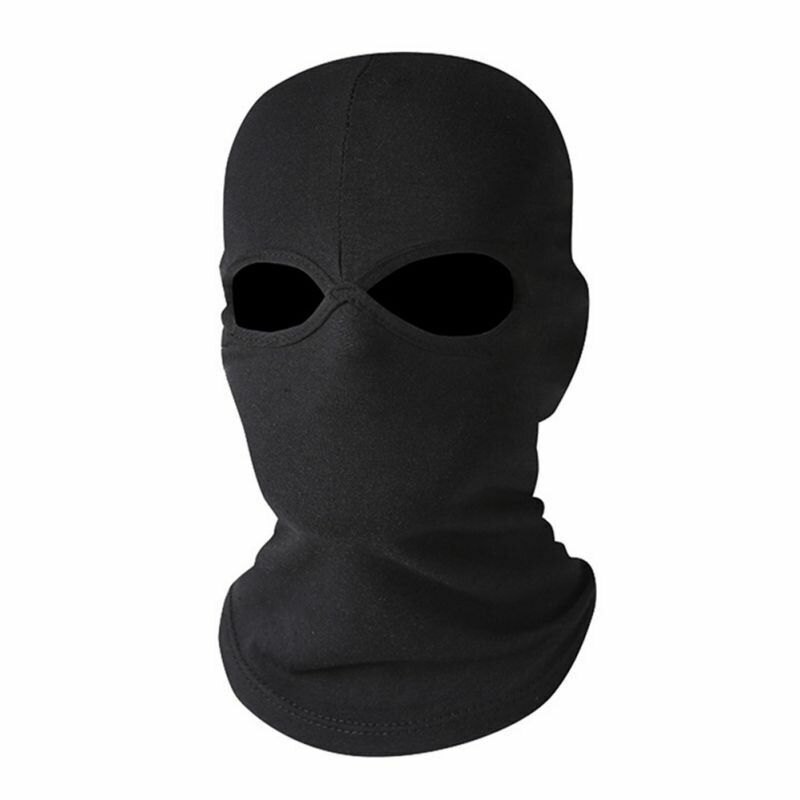 Full Face Cover Balaclava Hat Tactical Winter Cycling Scarf Warm Face Mask Black