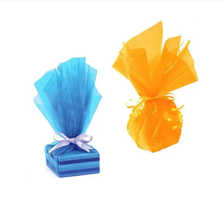 Candy Gift Wrapping 80Pcs Mixed Color Cellophane Plastic Film Food Grade 19x19cm