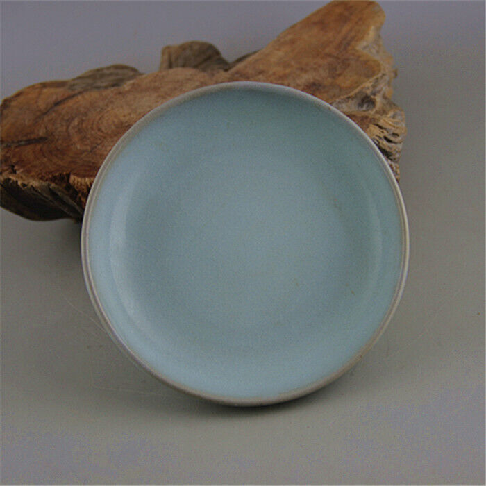 China Song Dynasty Ru Kiln Handmade Porcelain Celestial Glaze Nail Plate