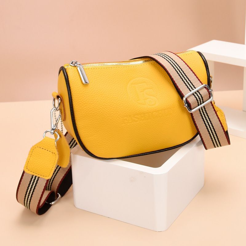 Top Layer Cow Leather Saddle Purse Bag Versatile Leather Shoulder Messenger Bags