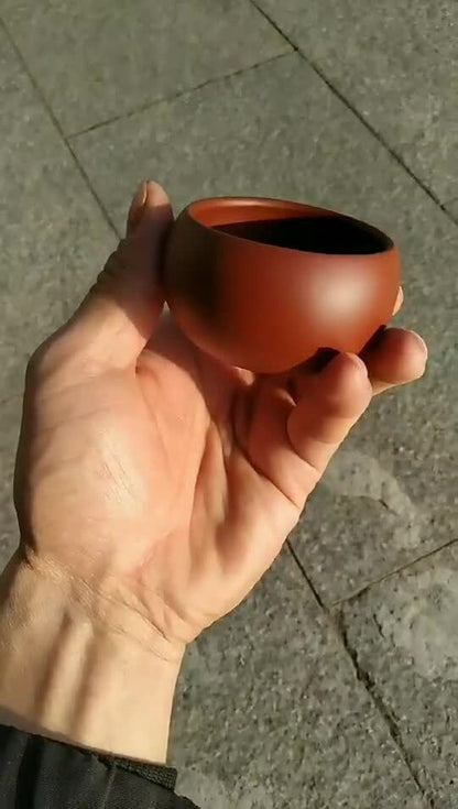 real yixing zisha tea cup original ore red stoneware kungfu tea cups handmade