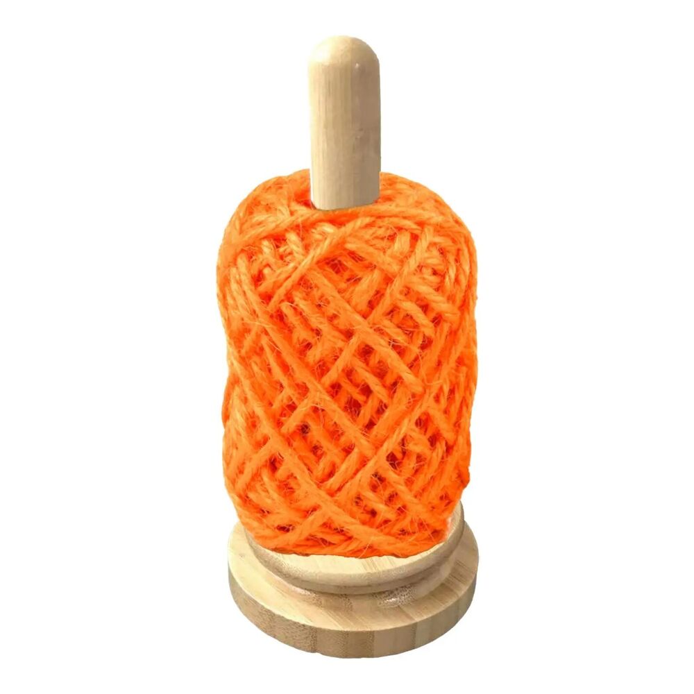 Yarn Ball Holder Wood Paper Towel Ribbon Knitting Organizer Accessory 18x10x10cm