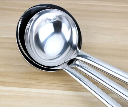 Kitchen Cooking Utensils Stainless Steel Wood Handle Big Long Spatula Soup Spoon