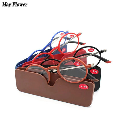 Ultra Optics Reading Glasses With Case Folding Thin Easy Carry + POD Presbyopia