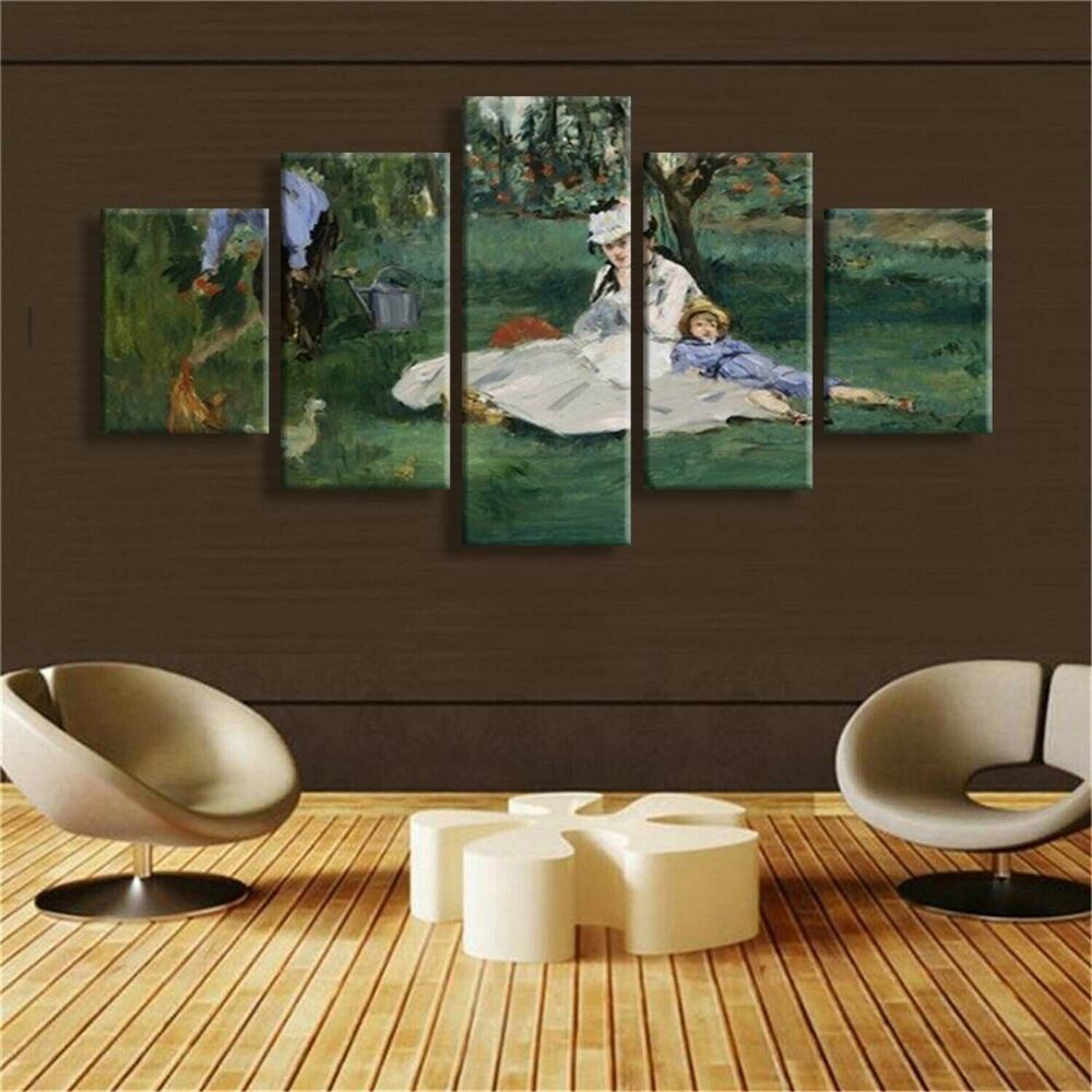 5 Piece Family Party Canvas Wall Art Poster HD Picture for Living Room Unframed