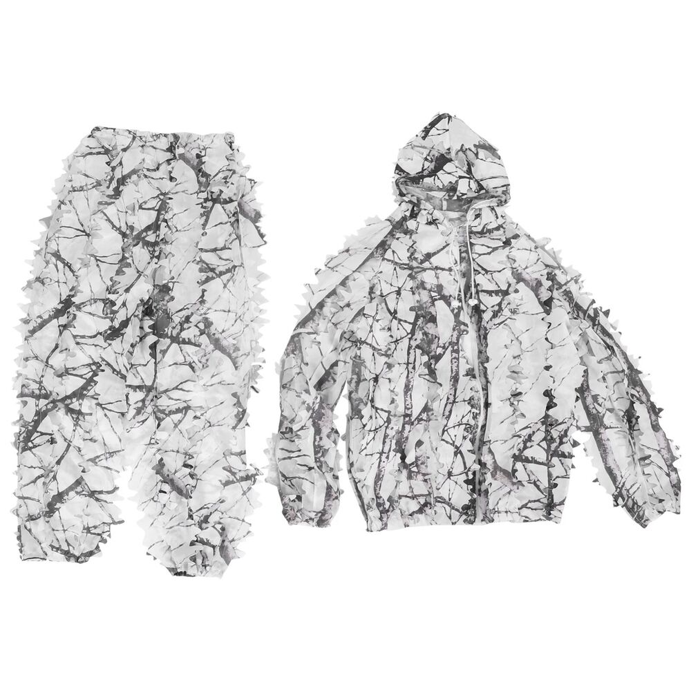 Ghillie Suits Snow Wild Camouflage 3D Leaf Jackets Pants Set Clothes For Hunting