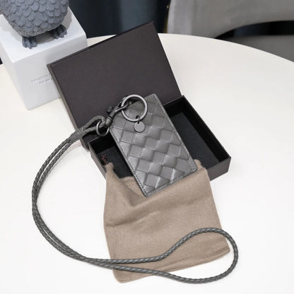 Card Holder 100% Sheepskin Bag Woven Men's Name Card Women's Employee Bags 2023