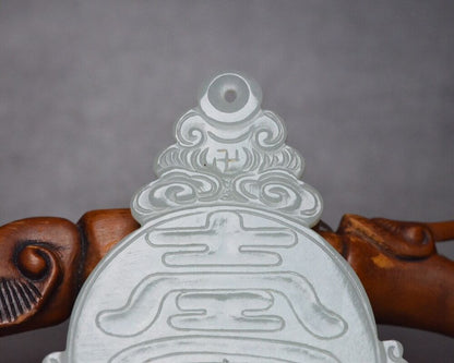 Chinese Natural Hetian Jade Carved Exquisite Unique Pendant Jewelry Gift Rare
