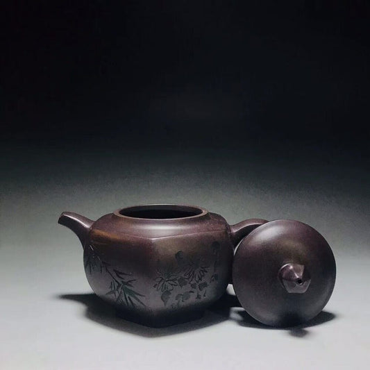 vintage chinese yixing purple clay teapot zisha ceremony teaware collection rare