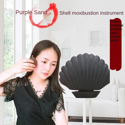 Purple Sand Facial Moxibustion Pot Moxa Box Shell Facial Gua Sha Wormwood Tool艾灸