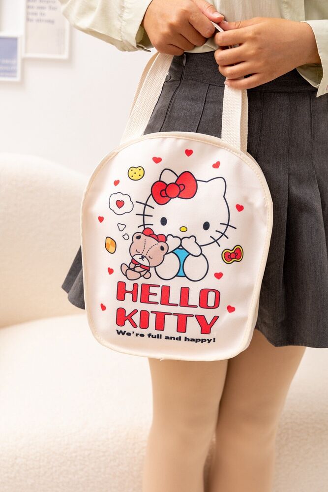 Cute Women Girl Hello Kitty Handbag Canvas Shoulder Bag Tote Storage