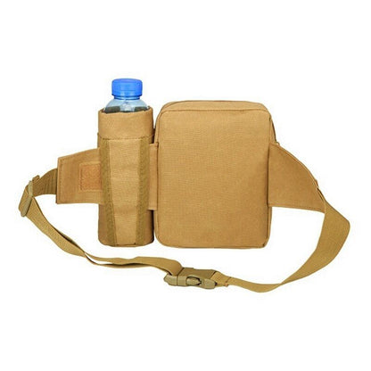 Men Waist Pack Nylon Water Bottle Pouch Sports Army Hunting Climbing Belt Bag