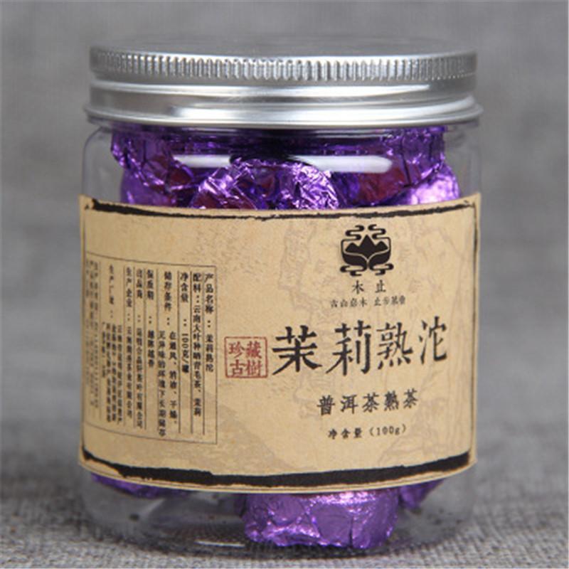 100g Canned Jasmine Puer Small Tuocha Yunnan Puerh Tea Pu Er Ripe Tea Healthy