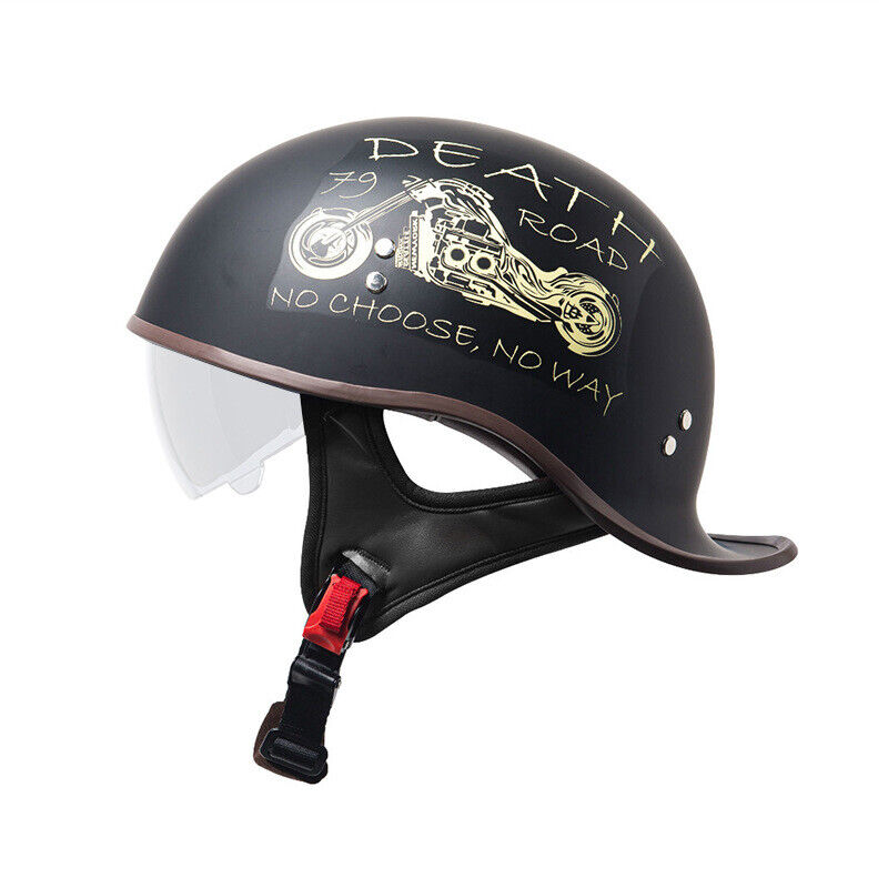 Fashion Helmet Retro Lightweight Open Face Motorcycle Helmet with Internal Visor
