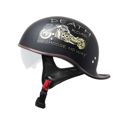 Fashion Helmet Retro Lightweight Open Face Motorcycle Helmet with Internal Visor