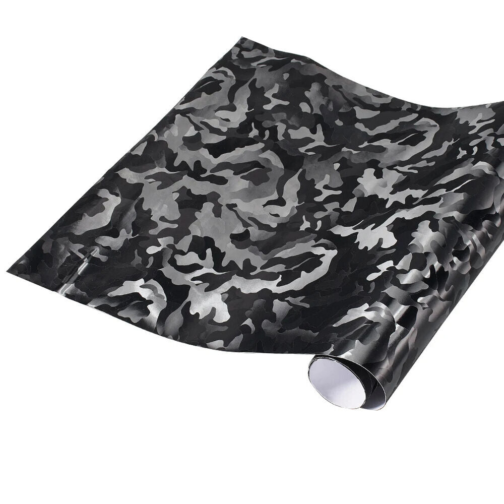 Car Styling Stickers PVC 3D Ghost Black Camouflage Vinyl Wraps Motorcycle Decals