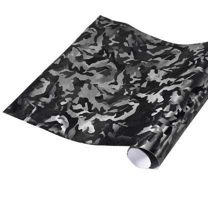 Car Styling Stickers PVC 3D Ghost Black Camouflage Vinyl Wraps Motorcycle Decals