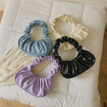 Summer Pleated Purse Cloud Bags Leisure Bag Shopping Shoulder Dumpling Handbag