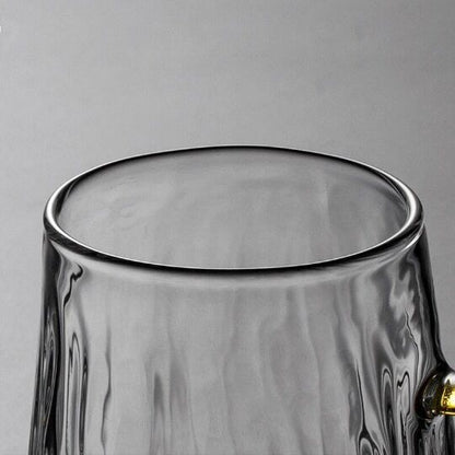 Glass Glacier Design Mug Big Coffee Mug with Handle Nordic Style Tea Mug 420 ml