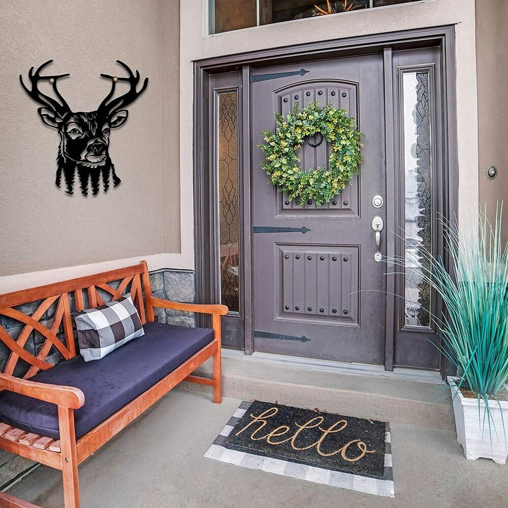Deer Wall Art Rustic Metal Wall Art Metal Deer Wall Decor Farmhouse Deer Decor