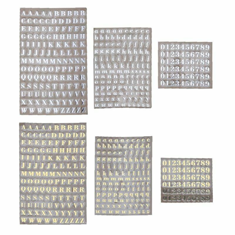 Decorative Stickers 3mm Alphabet Letters Numbers Chunky Glitter Epoxy Resin 5Pcs