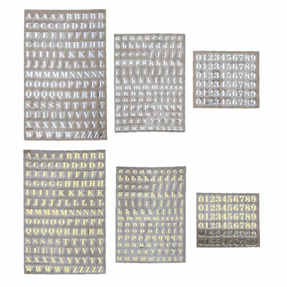 Decorative Stickers 3mm Alphabet Letters Numbers Chunky Glitter Epoxy Resin 5Pcs