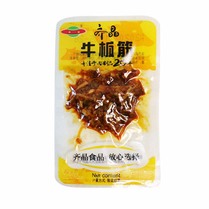 齐晶香辣牛板筋香辣散装即食小吃 Qijing Spicy Beef Plate Tendon Spicy Bulk Instant Snack