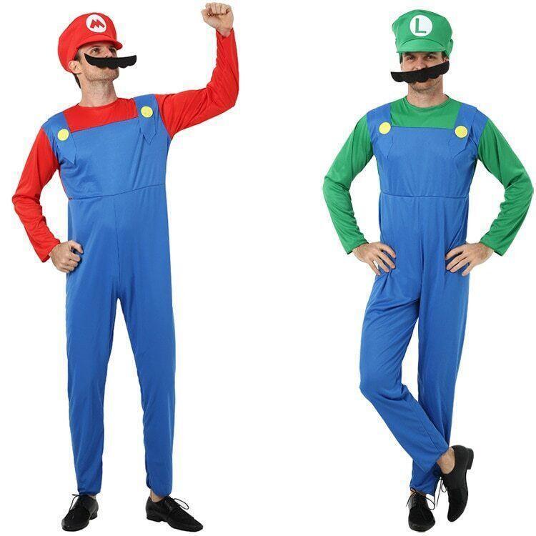 Cosplay Disfraz De Super Mario Traje De Para Adultos Y Niã±os Fiesta De Hallowee