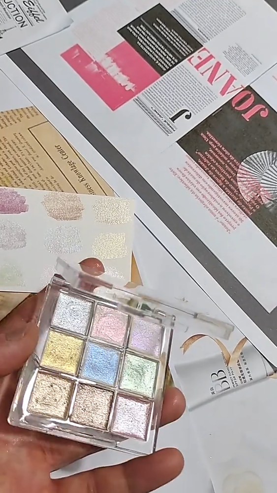 Nail Art Tool 9 Color Paint Solid Watercolor Handmade Acuarelas Palette Painting