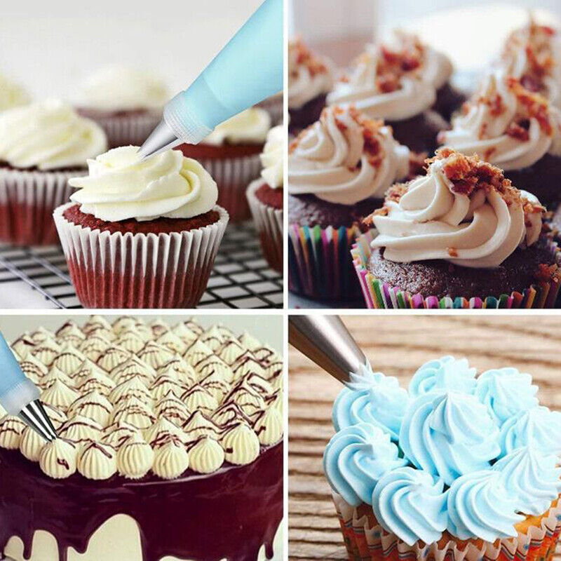 20 Pcs Cake Baking Decorating Kit Set Piping Tips Pastry Icing Bag Nozzles T-ca