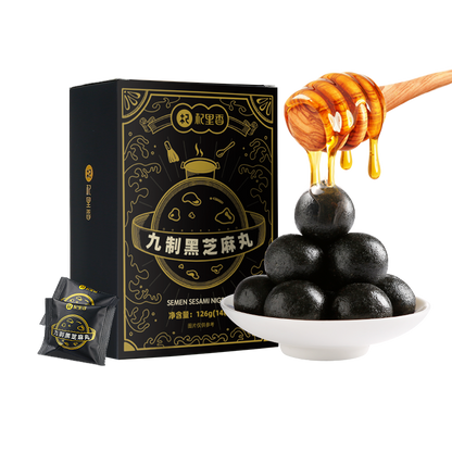 2023 Handmade Balls with Sesame Seeds and Honey, Black Sesame Chinese Herbal Tea