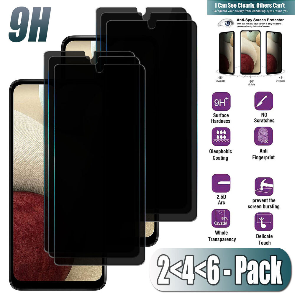 For Samsung Galaxy A12 4G 5G Privacy Tempered Glass Anti-Spy Screen Protector