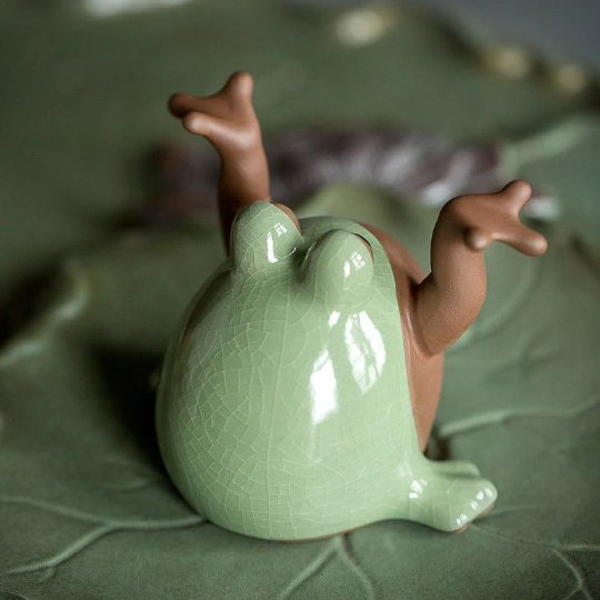 Ceramic Tea Pets Lovely Frog Tea Play Crafts for Home Decor