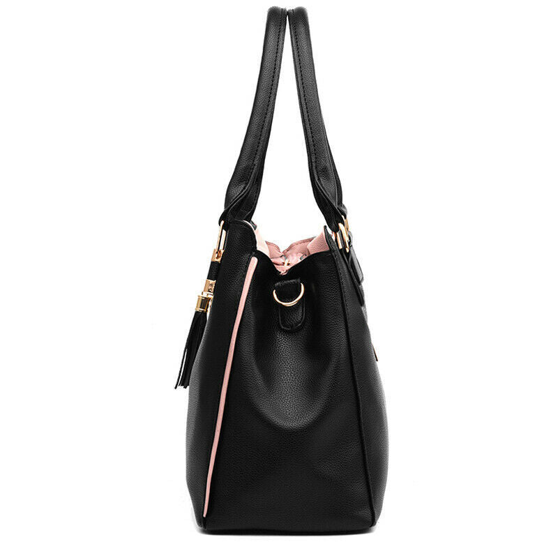 Women's Ladies Vintage PU Leather Handbag Crossbody Tote Messenger Shoulder Bag