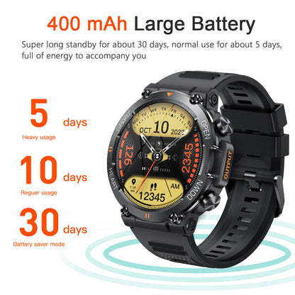 Smart Watch Bluetooth Heart Rate Blood Pressure Outdoor Sport Fitness Tracker