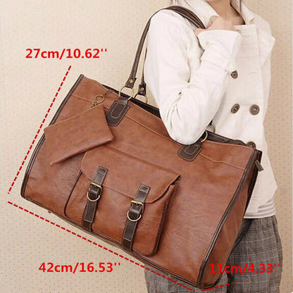 Women's Ladies PU Leather Handbag Shoulder Shopping Tote Messenger Bags Purse