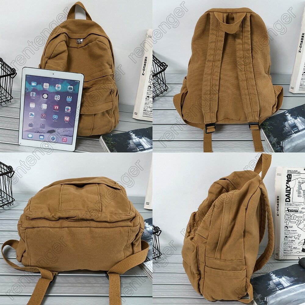 Fabric School Women Backpack Canvas Female Laptop Bag Travel Ladies Backpack