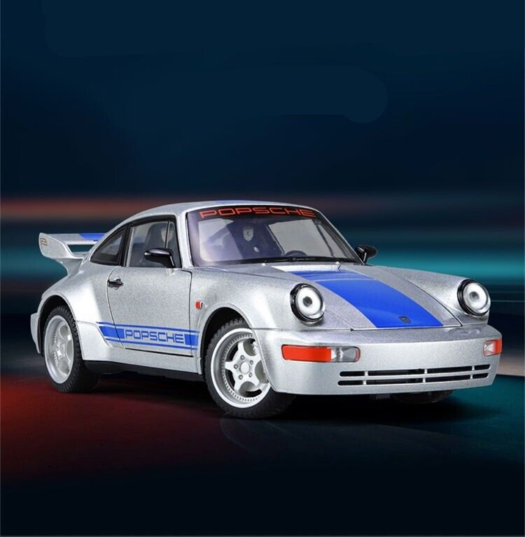 1:24 Porsche 911 Carrera RS 964 Diecast Model Car Sports Toy Vehicle Sound Light