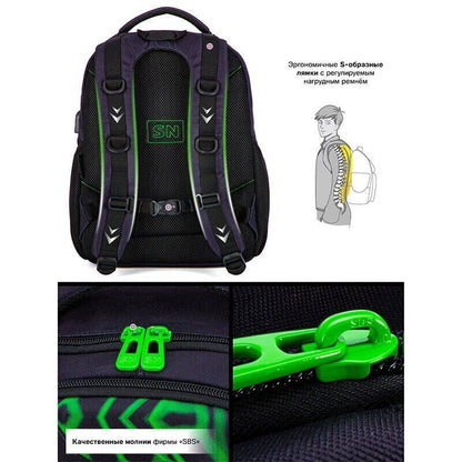 School Bag Boys 3D Football Backpacks Students USB Bagpack Teenagers Bookbag