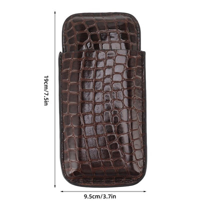 Cigarettes Case Leather 3 Cigar Holder Travel Smoking Accessory Storage 19x9.5cm