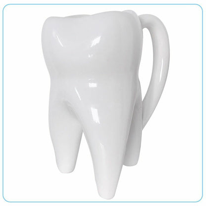 Coffee Mug Creative Travel Dental Tooth Shaped Ceramic Water Cups Gift 12.5x14cm